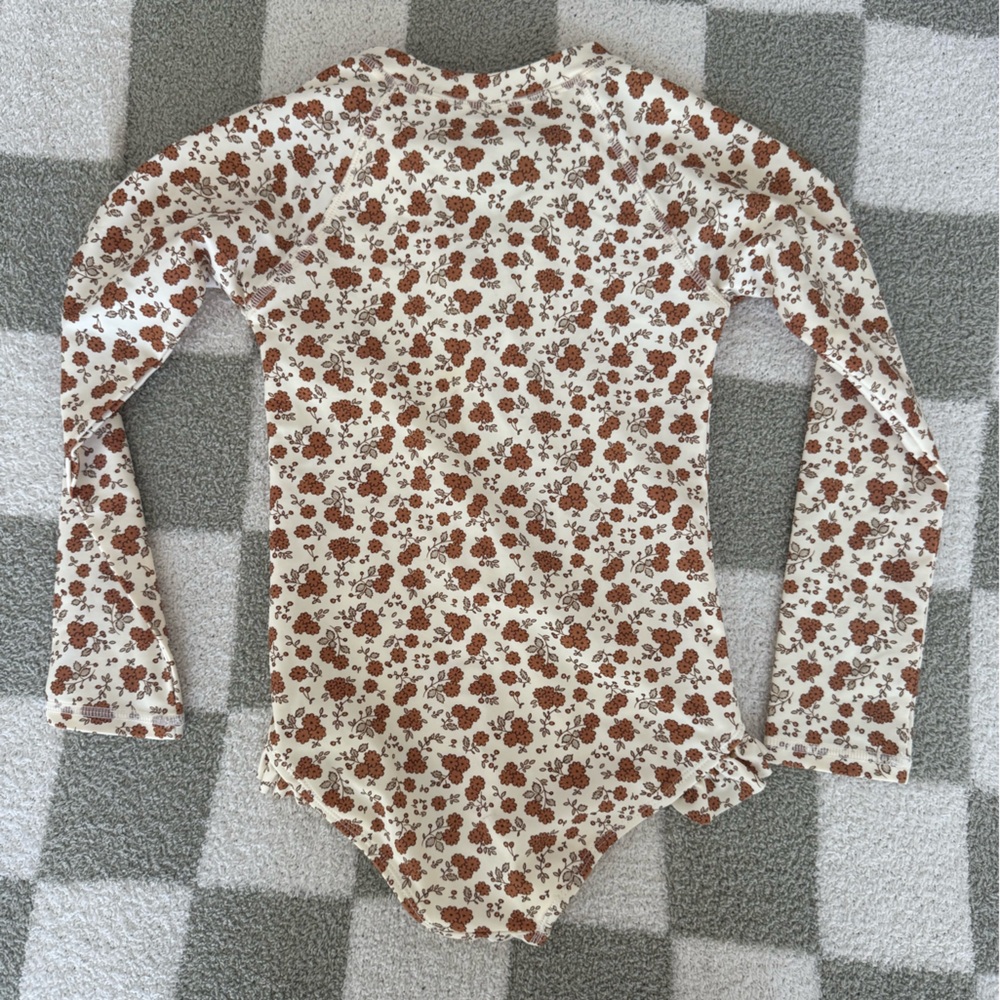 Rylee and cru Floral Long Sleeve swim